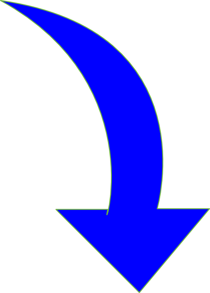 Curved-arrow-bright-blue Clip Art - vector clip art ...