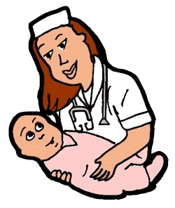Nurse Holding a Baby