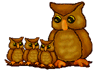 Owl Clip Art - Free Owl Clip Art - Mother Owl and Three Baby Owls ...