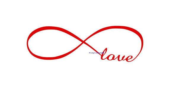 Love Infinity Symbol Wall Decal Vinyl Wall Decals by Vinyl2Envy