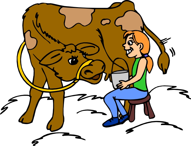 Cartoon Milking Cow - ClipArt Best