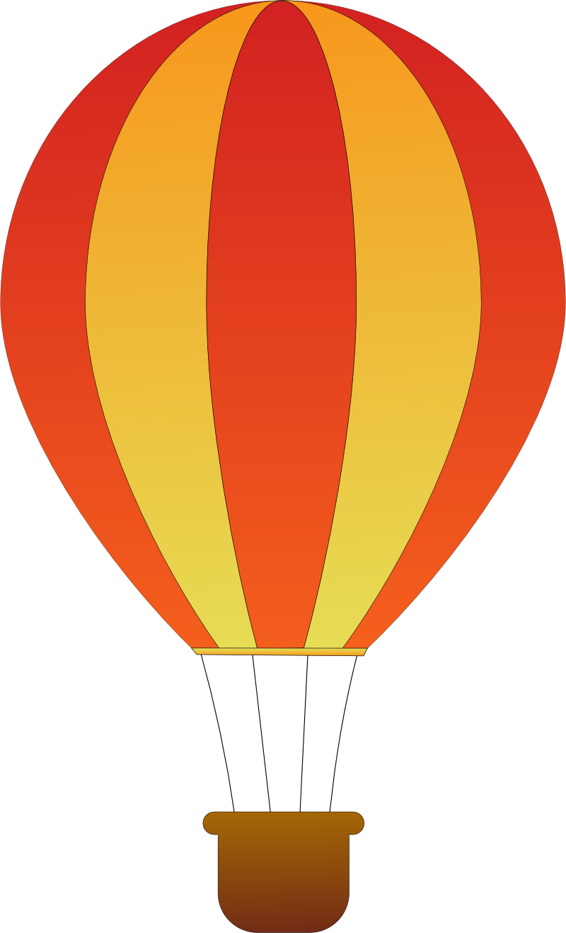 vertical striped hot air balloons SVG