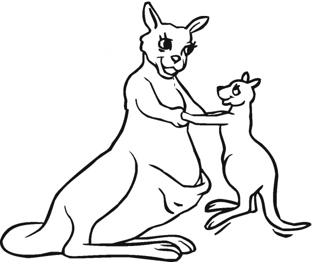 kangaroo outline clip art - photo #32