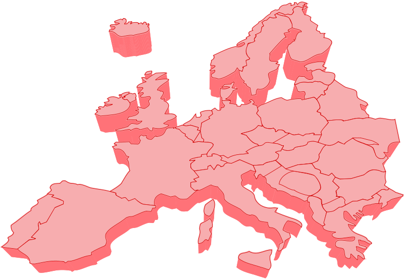 Clipart - European map 3D