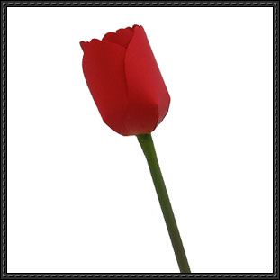 860 views Canon Papercraft - Red Tulip Flower Arrangement Free Template ...