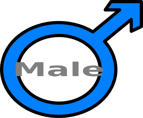 Blue Male Symbol Clip Art - vector clip art online ...