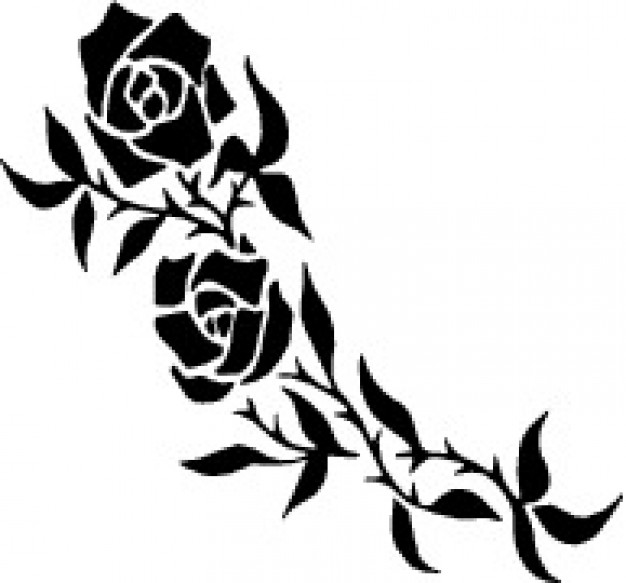 Roses branch tattoo | Download free Vector