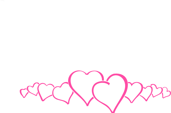 Hot Pink Heart Border clip art - vector clip art online, royalty ...