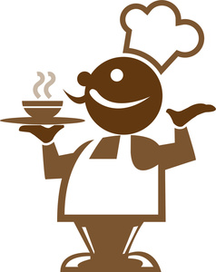 Dining Clipart Image - Chef in a Fine Dining Restaurant Smelling a ...