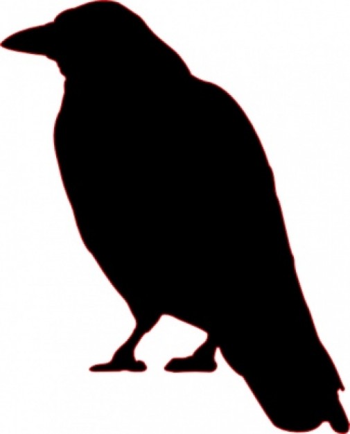 crow silhouette standing | Download free Vector