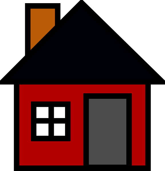 Big and small house clipart