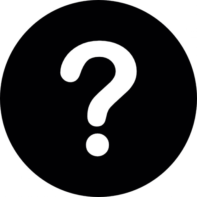 White question mark on a black circular background Icons | Free ...