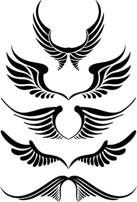 Simple Angel Tattoo Designs Clipart - Free to use Clip Art Resource