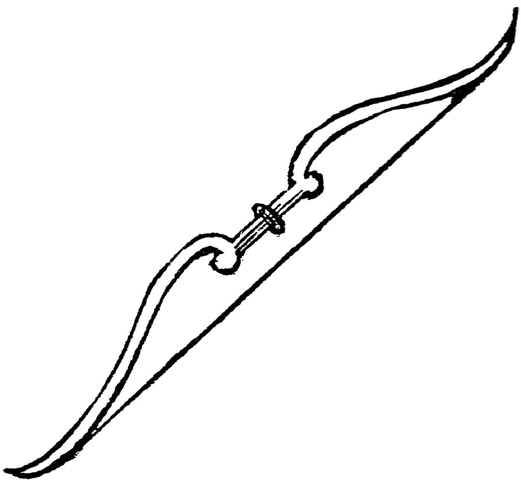 White bow arrow clipart