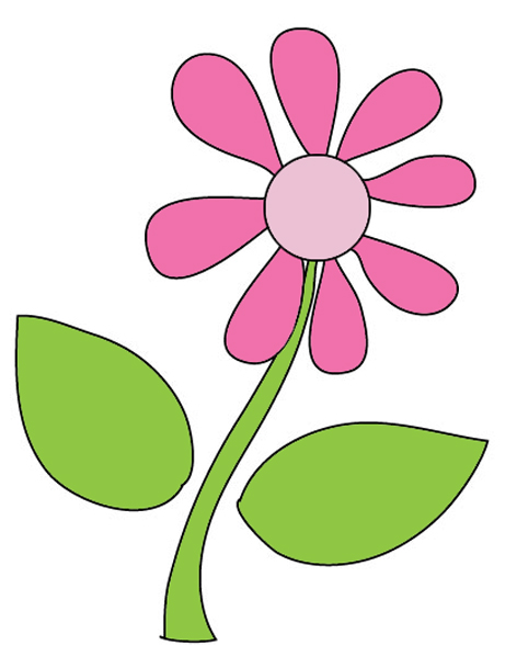 Flower drawing clip art