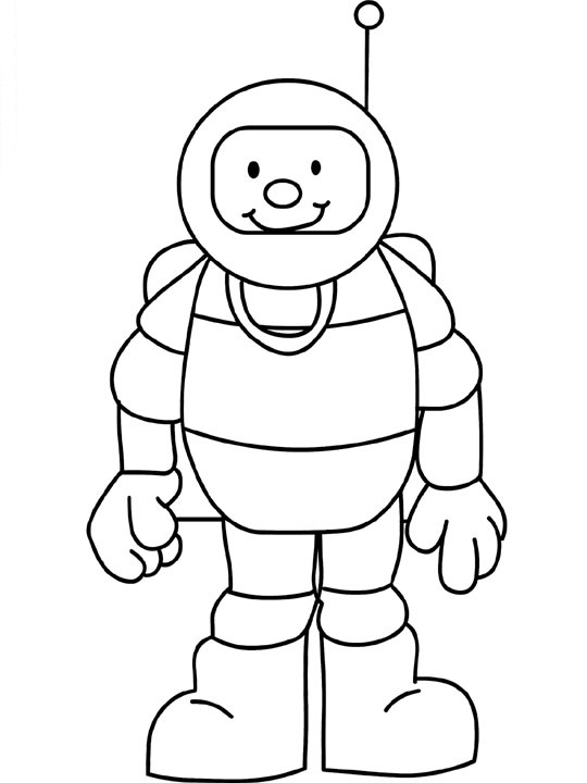 Astronaut Coloring Pages for Preschool | Coloring