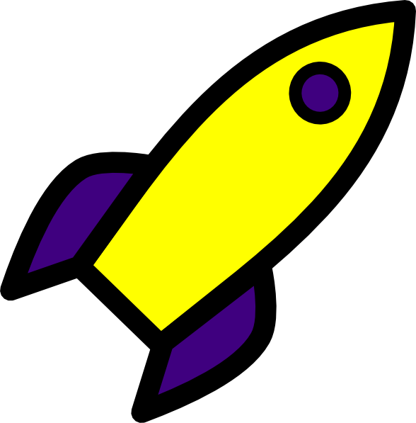 Purple And Yellow Rocket Clip Art - vector clip art ...