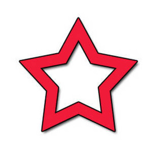 Free Clipart Picture of an Open Red Star - Polyvore