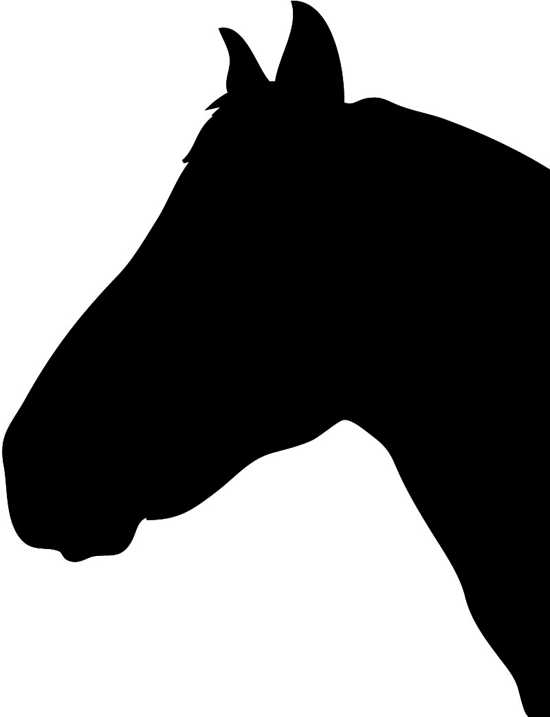 Horse head silhouette clipart