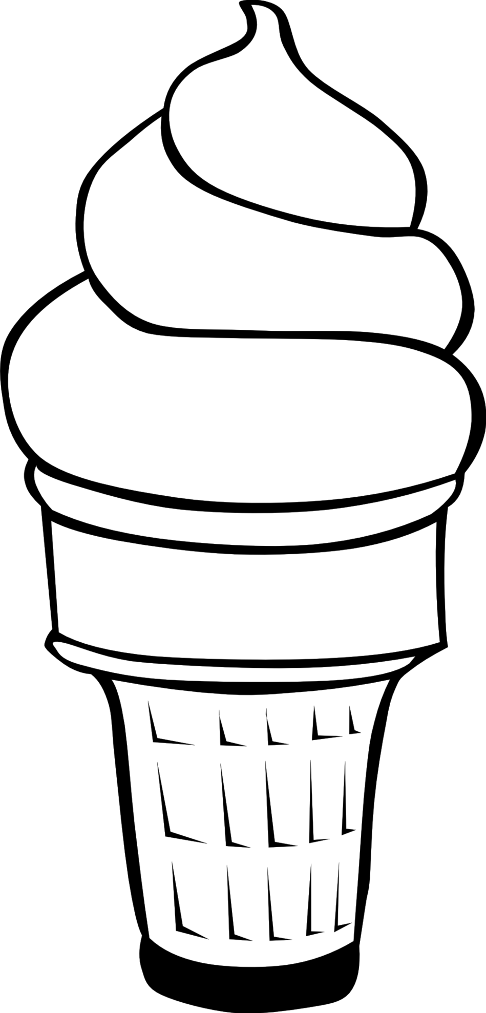 Ice cream clip art black and white