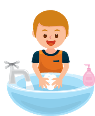 Preschool washing hands clipart
