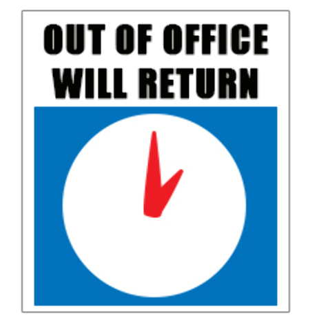 Out of the office clip art