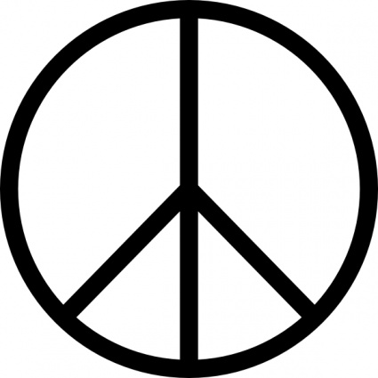 Peace Sign Clipart Black And White - Free Clipart ...