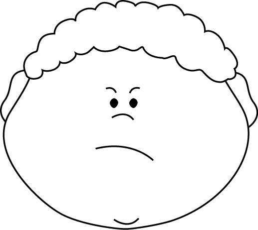 Black and White Angry Little Boy Clip Art - Black and White Angry ...
