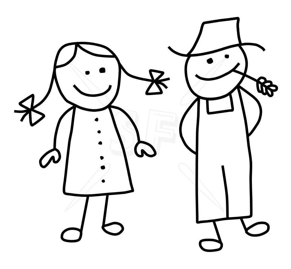 clip art girl stick figure - photo #48