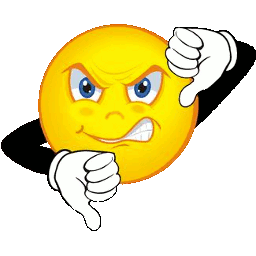 Thumbs down smiley computer clipart