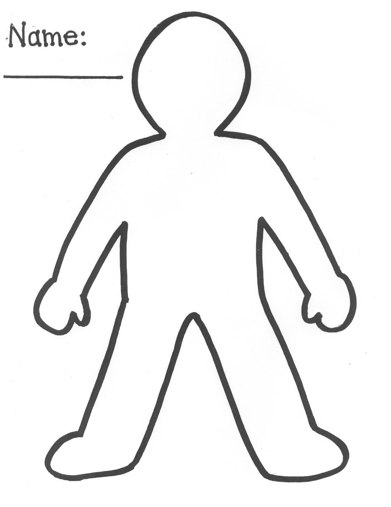 Outline Of A Person Template Clipart Best