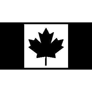 Canadian flag clip art black and white