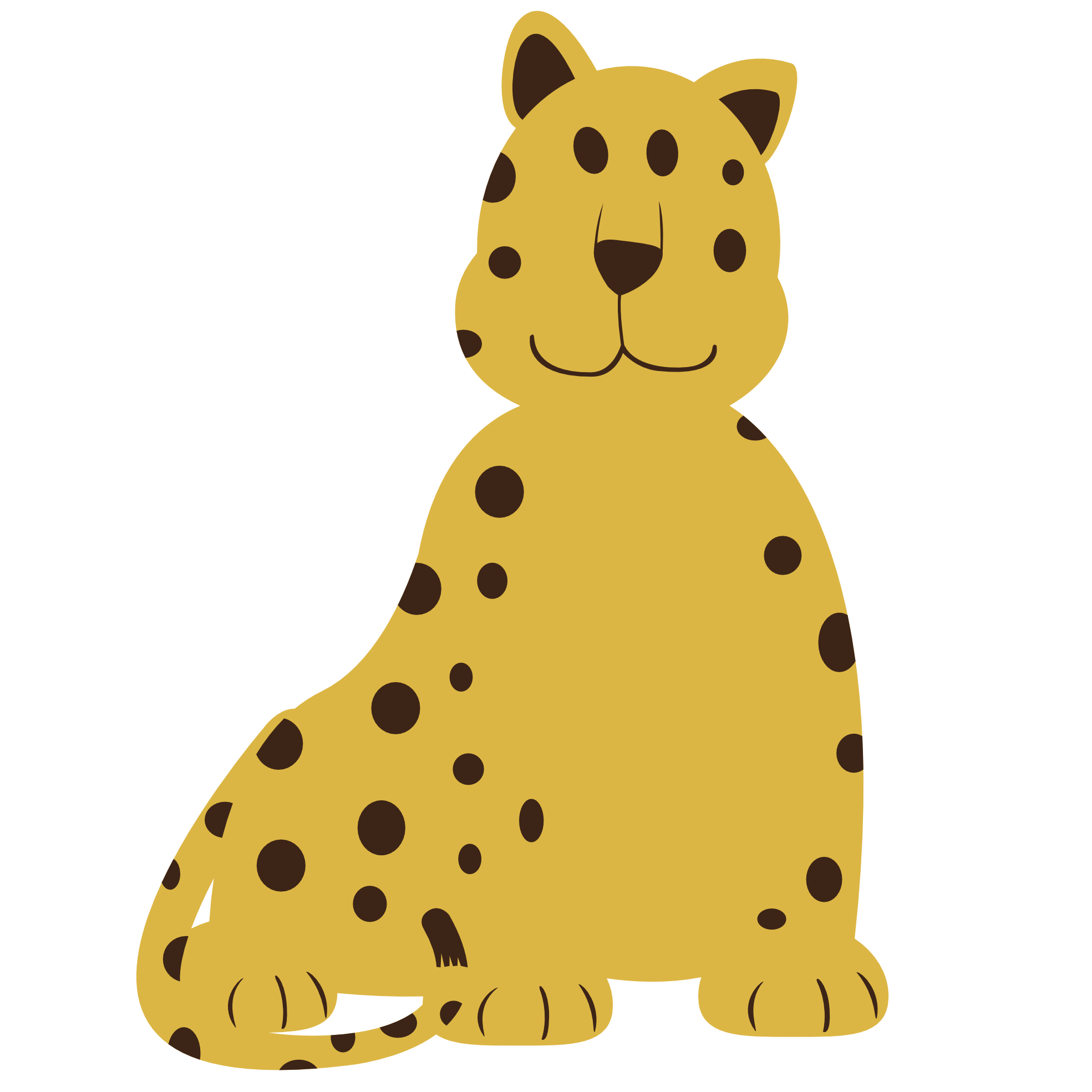 Clip Art: Colorful Animal Leopard Geometry ...