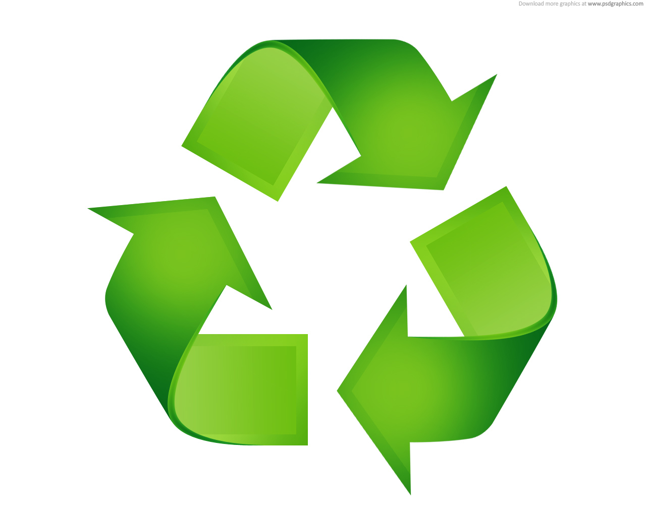 Green recycling symbols | PSDGraphics