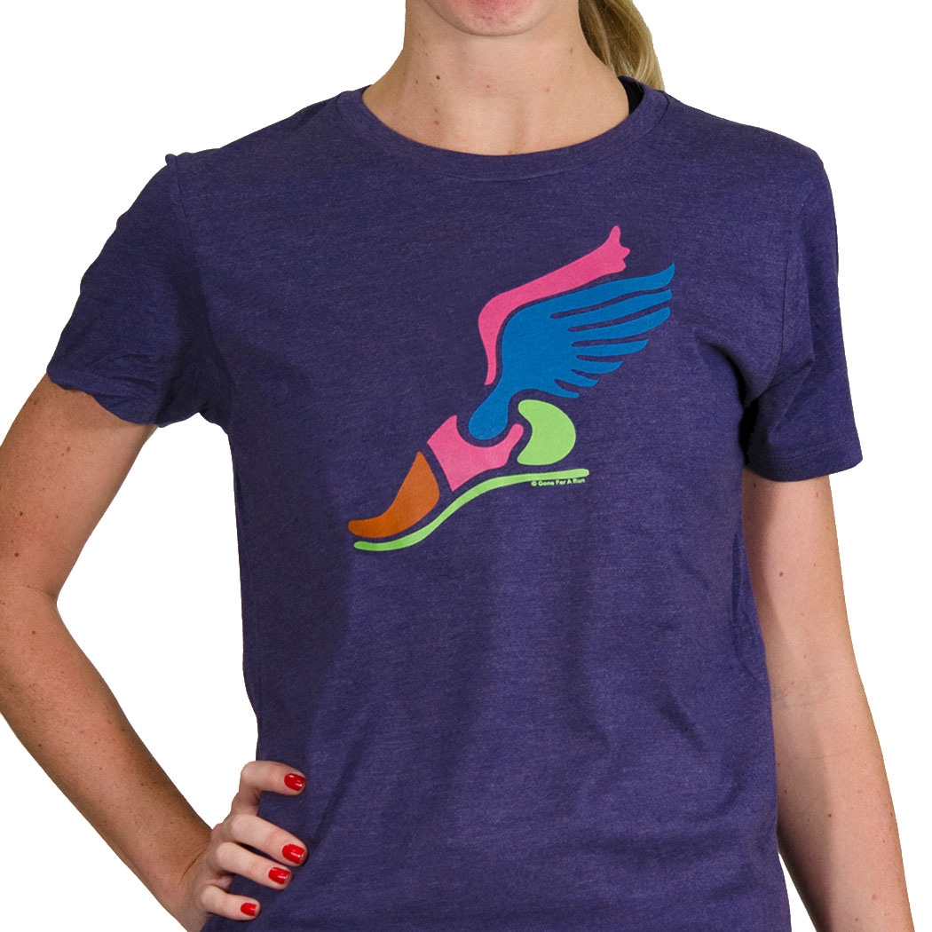 Womens Everyday Runners Tee Neon Winged Foot | Running Womens ...