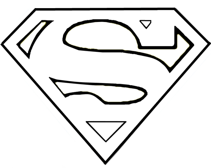 superman clipart black and white - photo #31