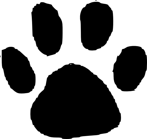 Realistic dog footprint clipart vector