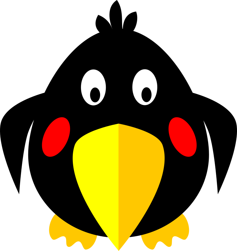 Clipart - black bird