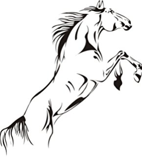 Amazon.com: Large Animal Galloping Horses Right Face Wall Decal ...