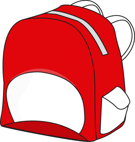 Backpack clipart red