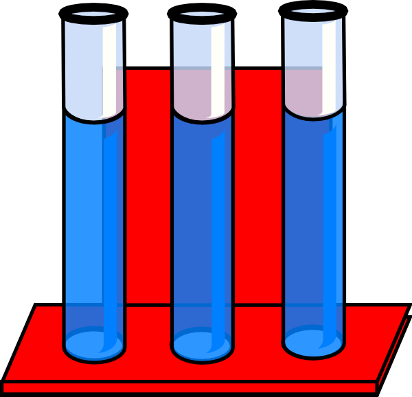 Test Tubes In Red Stand Full Of Water Clip Art ...