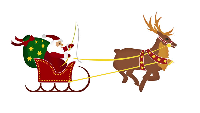 Santa Greets You With Reindeer In Loop With Alpha **** More ...