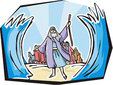 Free Moses Parting the Red Sea Clipart