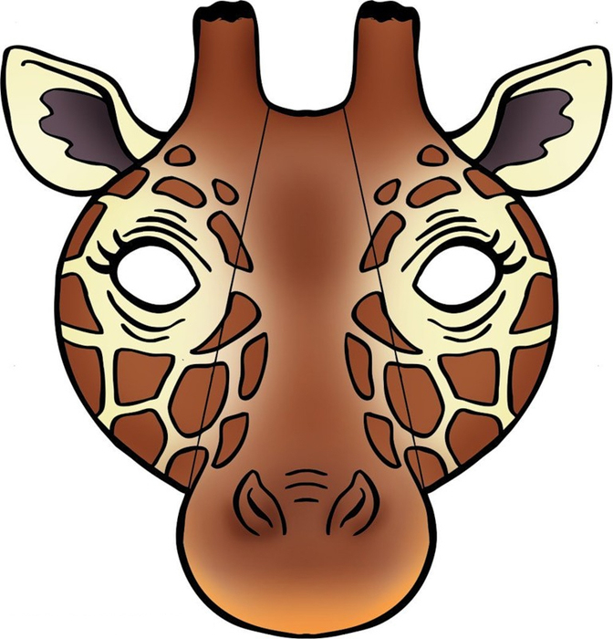 kids-face-masks-template-animals-giraffe -