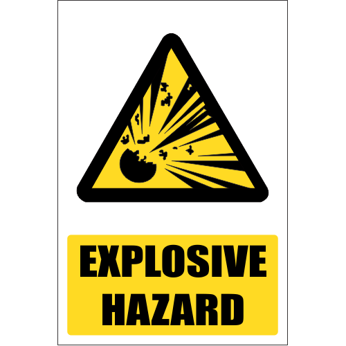 Explosive Hazard Explanatory Safety Sign (WW3E)