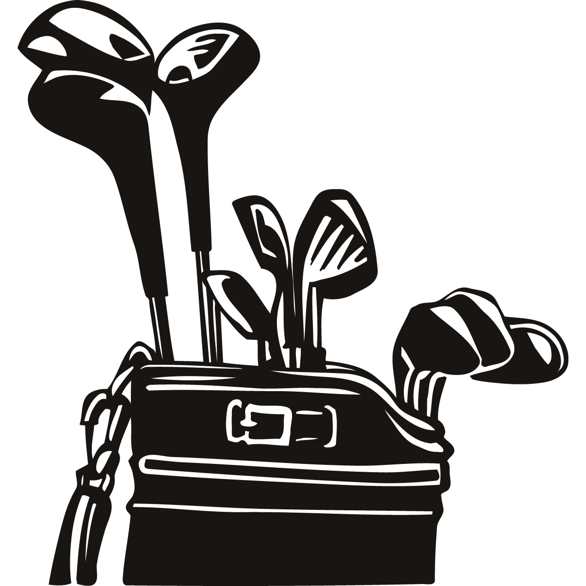 Golf Clubs Bag Sports and Hobbies Wall Art Decals Transfers
