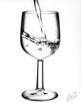 deviantART: More Like Wine glass with water Drawing by skrob