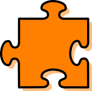 Orange Puzzle Piece Clip Art - vector clip art online ...