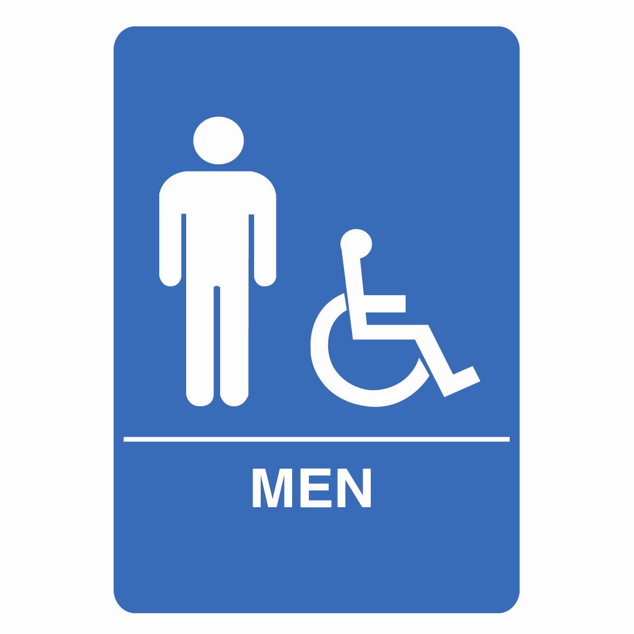 Palmer Fixture IS1002-1 B ADA Compliant Men Accessible Restroom Sign