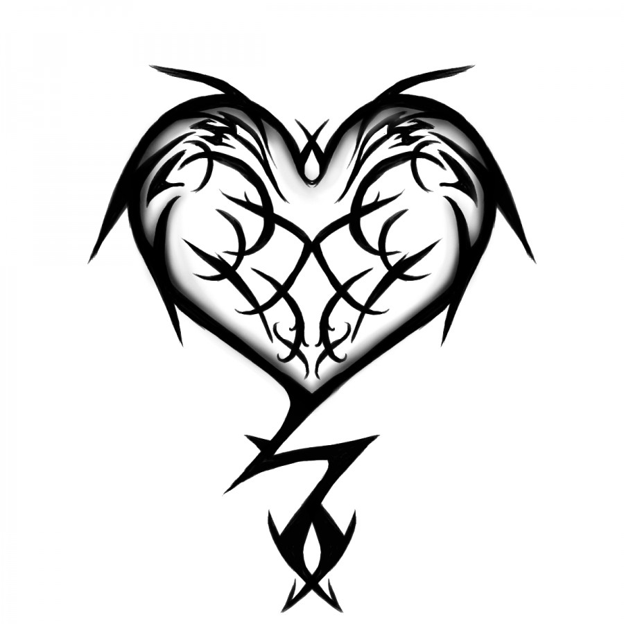 Tribal Heart Tattoo Design - ClipArt Best - ClipArt Best